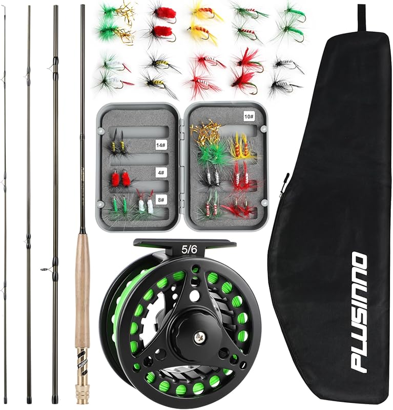 PLUSINNO 4-Piece Fly Fishing Combo
