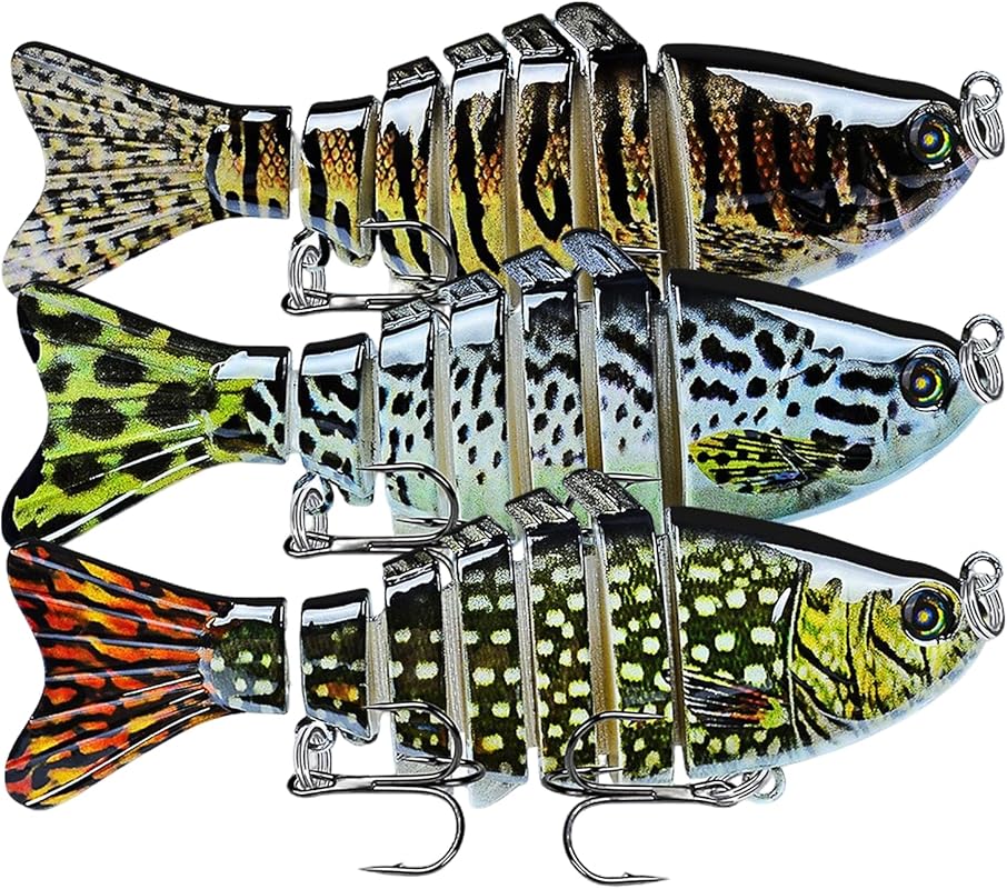 Multi-Jointed Lifelike Swimbait Fishing Lure Kit for Freshwater and Sa