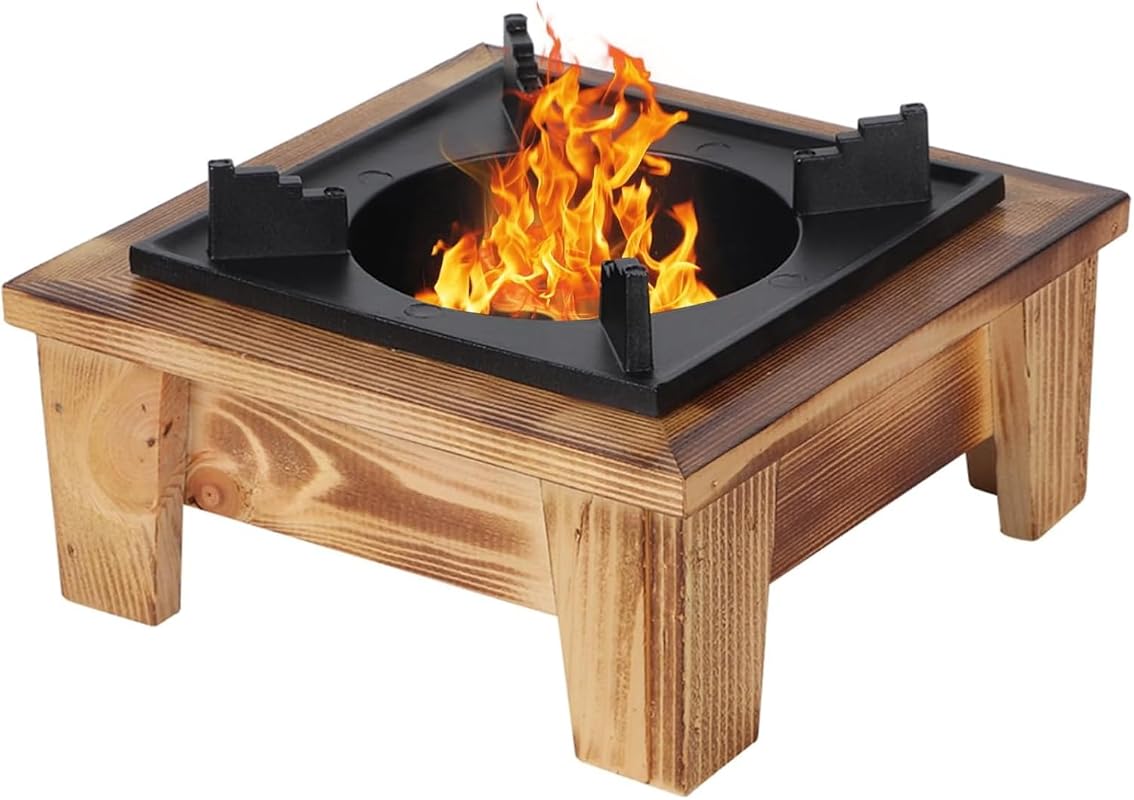 Portable Japanese Style Alcohol and Wood Burning Stove for Outdoor Pic